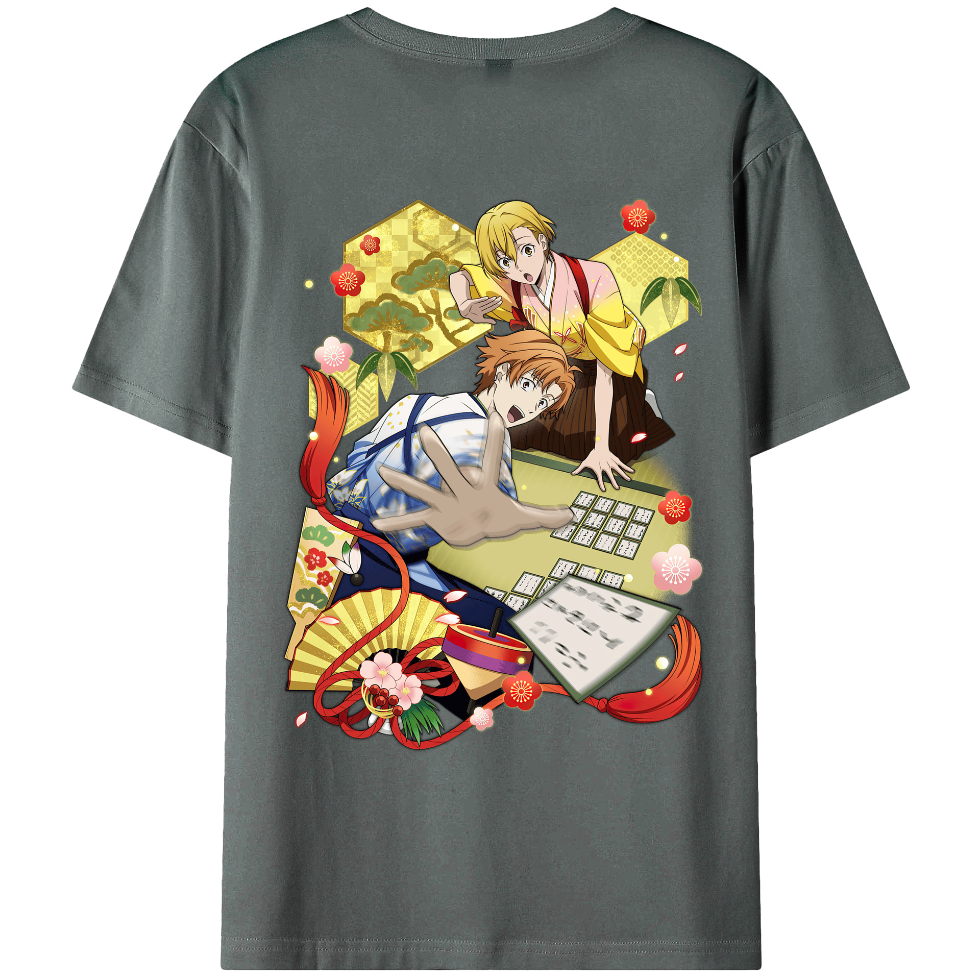 （画像用） 文豪ストレイドッグス Bungo Stray Dogs 綿100％ メンズ半袖Tシャツ（バックプリント） 通気性